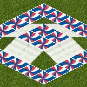 More information about "Red White and Blue Pinwheel Path by Cricket"