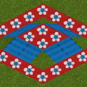 More information about "Red White and Blue Flower Path by Cricket"