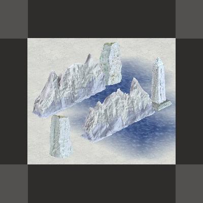 Glacier Ice Forms & Snowy Pillars by Genkicoll