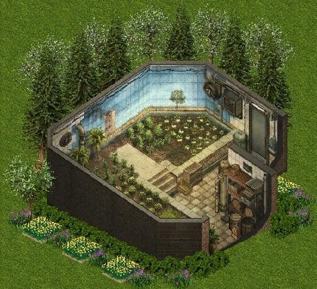 Fountain's Greenhouse Garden by SavyKet (scenery-only)