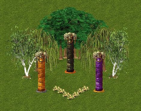 Haunted Skull Pillars by Yellowrose