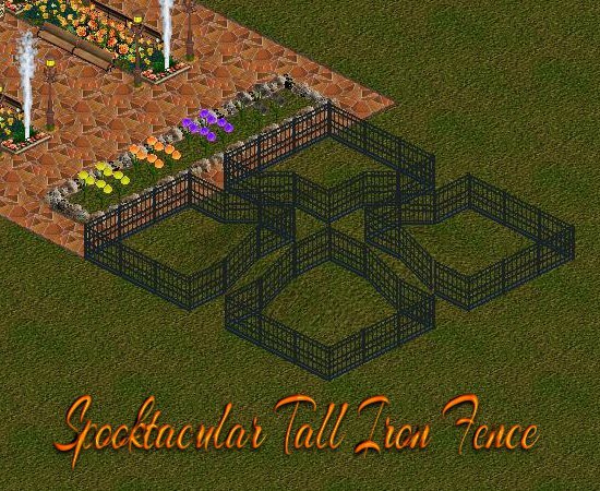Spooktacular Tall Iron Fence by Yellowrose